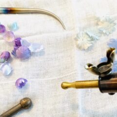 布花の制作風景パート2 コテあて