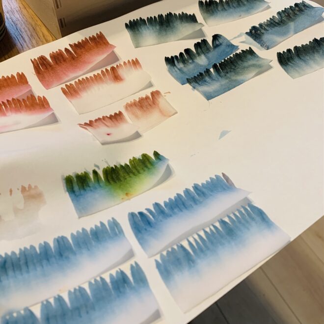 染め作業