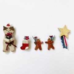 アクセサリーのクリスマスコフレ！クッキーマン に猫サンタ！