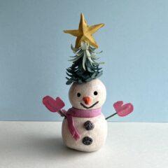 クリスマスのおしゃれで可愛い置物できました！玄関に置いて楽しんで♪