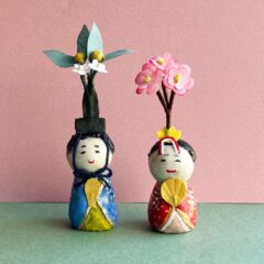 どこでも置ける手のひらサイズの小さな可愛いおひなさま