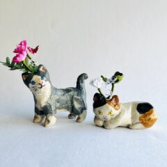 猫の日に♪春を待つ野良猫たちの小さなオブジェ